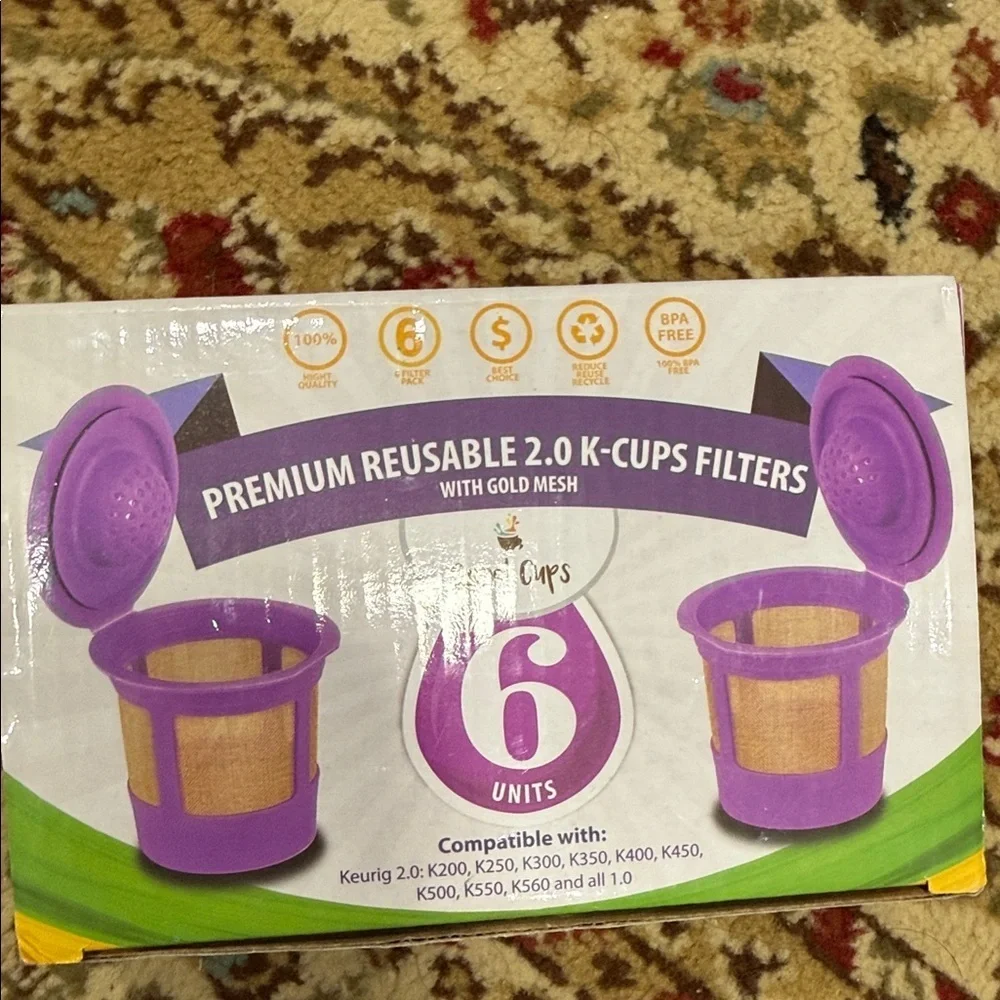 5 Vibrant Purple Coffee Filter Set by [Brand]